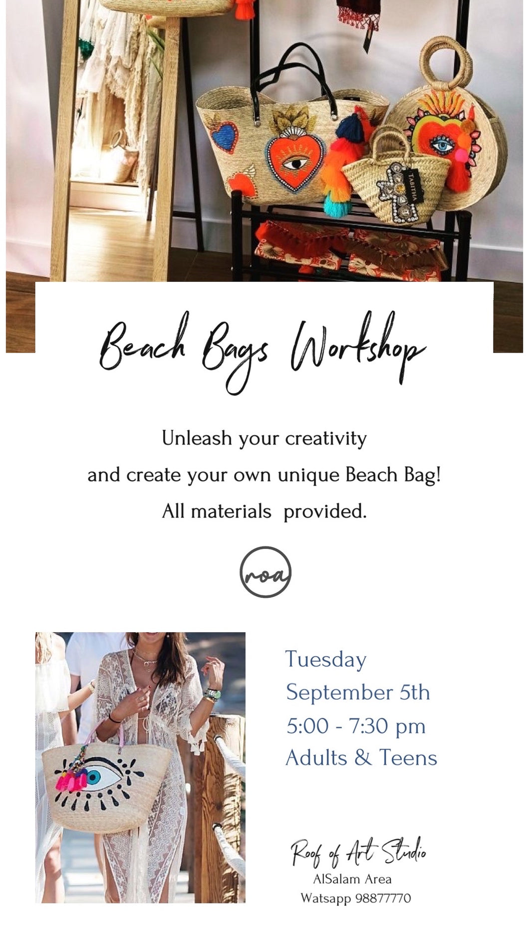 Beach Bags Workshop - Sept 5