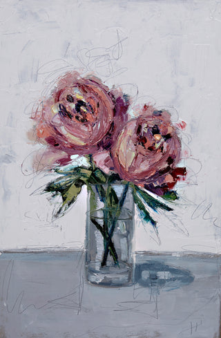 Flowers in Clear Vase